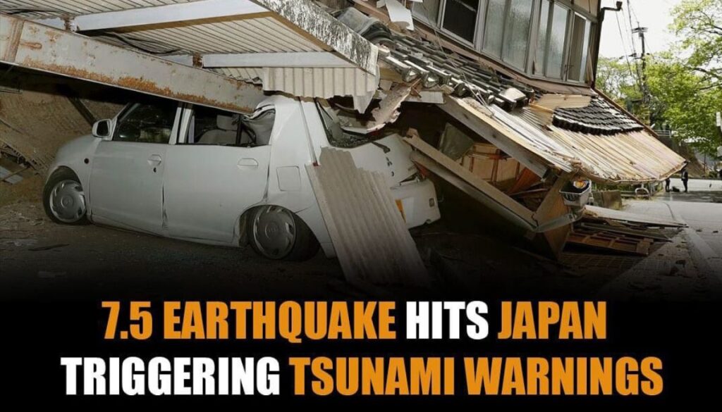 Japan Earthquake 2024 7.6 EARTHQUAKE HITS