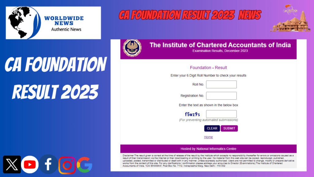 CA Foundation Result 2023